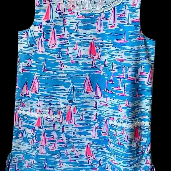 NWT Lilly Pulitzer Boatlicious Nautical Shift Dress Girls Dress Size 7 - Picture 11 of 11